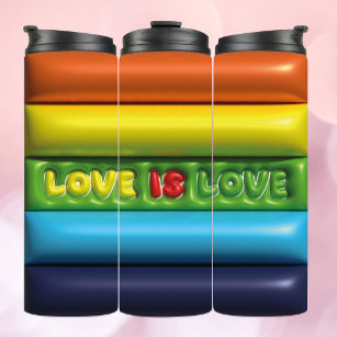 3D膨らんだタンブラー – 愛は愛LGBTフラグ タンブラー
