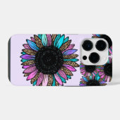 3D色数々ののひまわり iPhoneケース (裏面横)