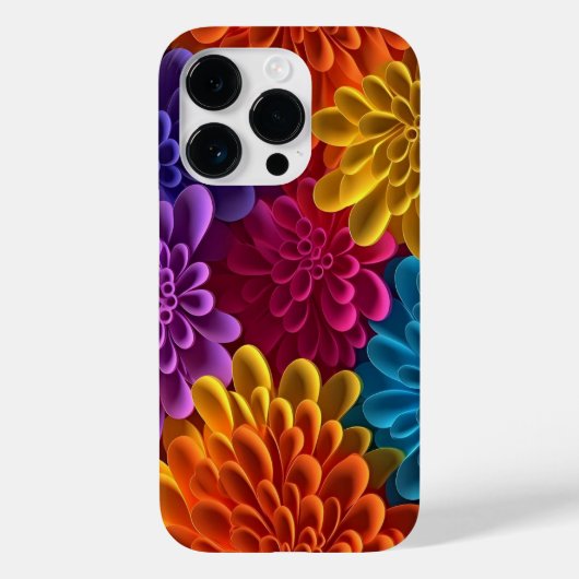 3D色数々のの花 Case-Mate iPhoneケース (裏面)