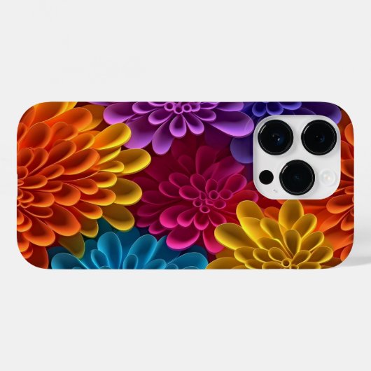 3D色数々のの花 Case-Mate iPhoneケース (裏面 (横))