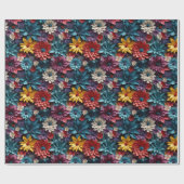 3D花束カラフル紙 ラッピングペーパー (フラット)