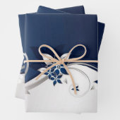 3D花青と白のテーブルランプ飲料写真 ラッピングペーパーシート (インサイチュ)