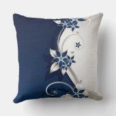 3D花青と白Duvetカバー クッション (裏面)