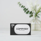 3d菱形-灰色上の黒い純質 名刺 (スタンド正面)