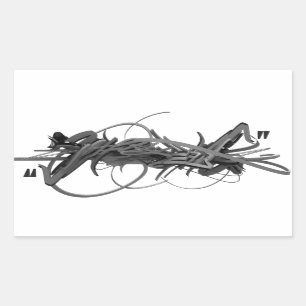 3d落書きのステッカー 長方形シール