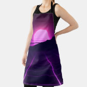 3D要素を使用した80sレトロの背景の図 エプロン (インサイチュ)