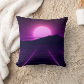 3D要素を使用した80sレトロの背景の図 クッション (ブランケット)