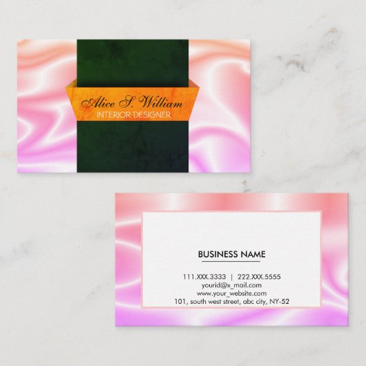 3D設計モダンインテリア設計者 名刺 (正面/裏面)