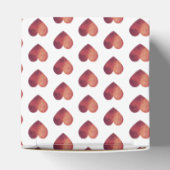 3d赤いハート対モノグラ結婚ム日付 フェイバーボックス (上部)