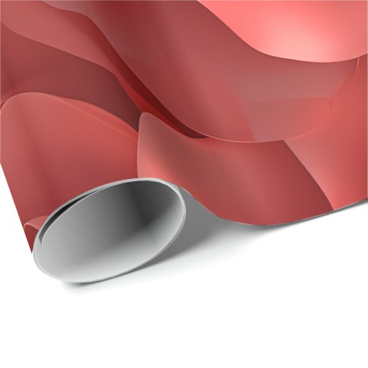 3D赤いバラ継ぎ目なしパターンバレンタインデー ラッピングペーパー (ロールコーナー)