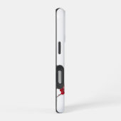 3D赤さくらんぼ花 iPhoneケース (右側面)