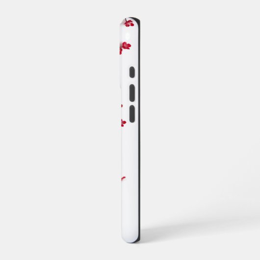 3D赤さくらんぼ花 iPhoneケース (左側面)