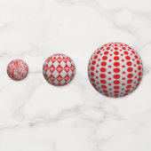 3D赤と白のボール コンフェッティ (正面)