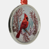 3D赤（鳥）ショウジョウコウカンチョウバードチャストマスメタルオーナメント メタルオーナメント (右)