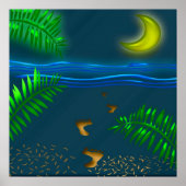 3D足跡ポスター ポスター (正面)