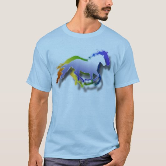 3D連続した馬 Tシャツ (正面)