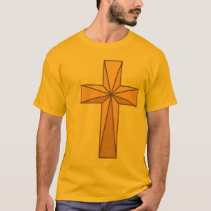 3D金ゴールドの交差メンズは袖のワイシャツをショートさせます Tシャツ