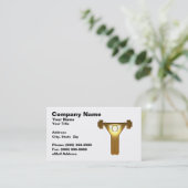 3D金ゴールドの重量挙げ選手 名刺 (スタンド正面)