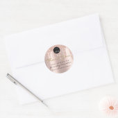 3D金ゴールドロゴ名を選択していただきありがとうございますバラDrip ラウンドシール (封筒)