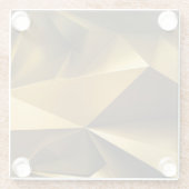 3D金ゴールド結晶抽象芸術パノラマ ガラスコースター (裏面)