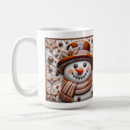 3D銅のクリスマススノーマン コーヒーマグカップ
