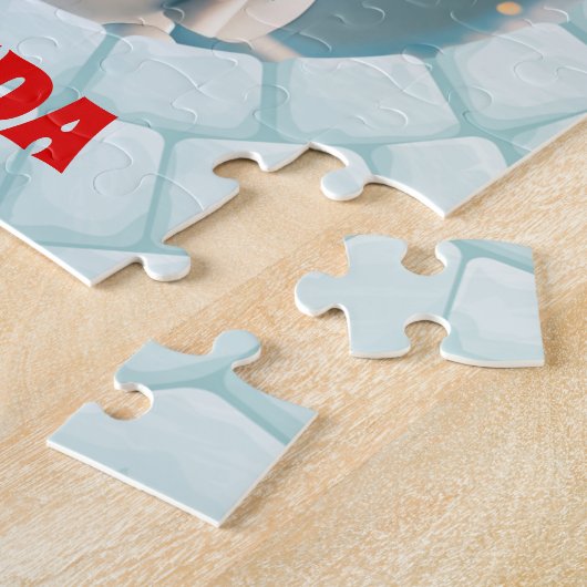 3D雪だるまクリスマスパーソナライズされたキッズ ジグソーパズル (側面)