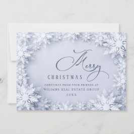 3D雪エレガント片の企業の挨拶 シーズンカード