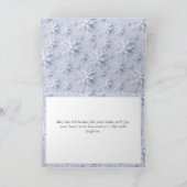 3D雪エレガント片の企業の挨拶 シーズンカード (内部)