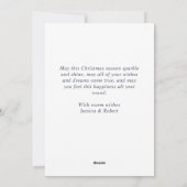 3D雪エレガント片クリスマスツリー挨拶 シーズンカード (裏面)