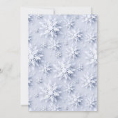 3D雪エレガント片ツリーホリデークリスマスイブ 招待状 (裏面)