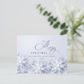 3D雪エレガント片企業のクリスマス ポストカード (スタンド正面)