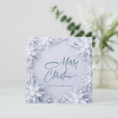 3D雪片エレガントクリスマスグリーティング シーズンカード (スタンド正面)