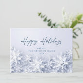 3D雪片エレガントクリスマスグリーティング シーズンカード (スタンド正面)