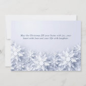 3D雪片エレガントクリスマスグリーティング シーズンカード (裏面)