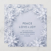 3D雪片エレガントクリスマスグリーティング シーズンカード (正面/裏面)