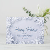 3D雪片エレガントクリスマスグリーティング シーズンカード (スタンド正面)