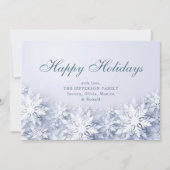 3D雪片エレガントクリスマスグリーティング シーズンカード (正面)