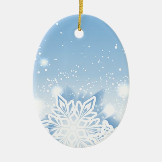 3D雪片 セラミックオーナメント (正面)