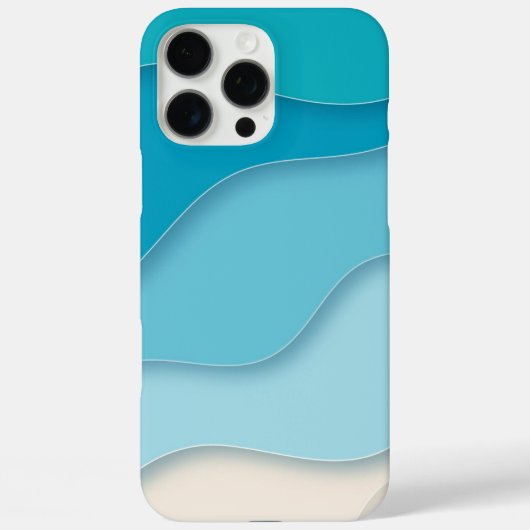 3D青い海波 Case-Mate iPhoneケース (裏面)