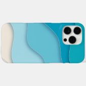 3D青い海波 Case-Mate iPhoneケース (裏面 (横))