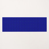 3D青い花Artdeco ヨガマット (裏面(横))