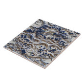 3D青と白の木、シームレス、型枠オーガニック タイル (側面)