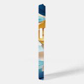 3D青と黄色のフローラファンタジー Case-Mate iPhoneケース (裏面 / 右)