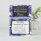 3d青の迷彩柄 招待状 (スタンド正面)