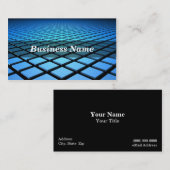 3D青は背景をタイルを張ります 名刺 (正面/裏面)