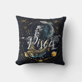 3D魚座の星座のグラフ クッション