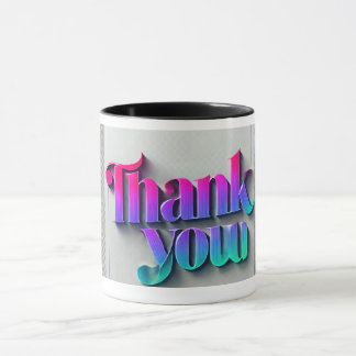 3D鮮やかありがとう マグカップ