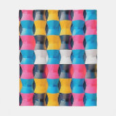 3D鮮やか砂時計の幾何学的パターン フリースブランケット (正面)