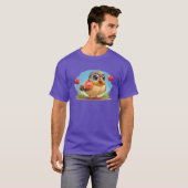 3D鳥の漫画 Tシャツ (正面フル)