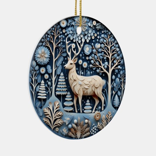 3D鹿のチャストマス動物 セラミックオーナメント (右)